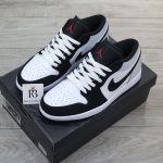 Giày Nike Air Jordan 1 Low SE White Fire Red Black Matte Silver Best Quality