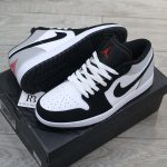 Giày Nike Air Jordan 1 Low SE White Fire Red Black Matte Silver Best Quality