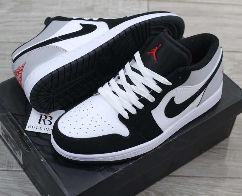 Giày Nike Air Jordan 1 Low SE White Fire Red Black Matte Silver Best Quality