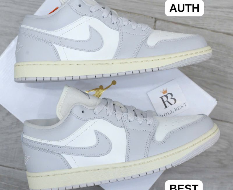 So sánh Nike Air Jordan 1 Low ‘Light Grey Sail’