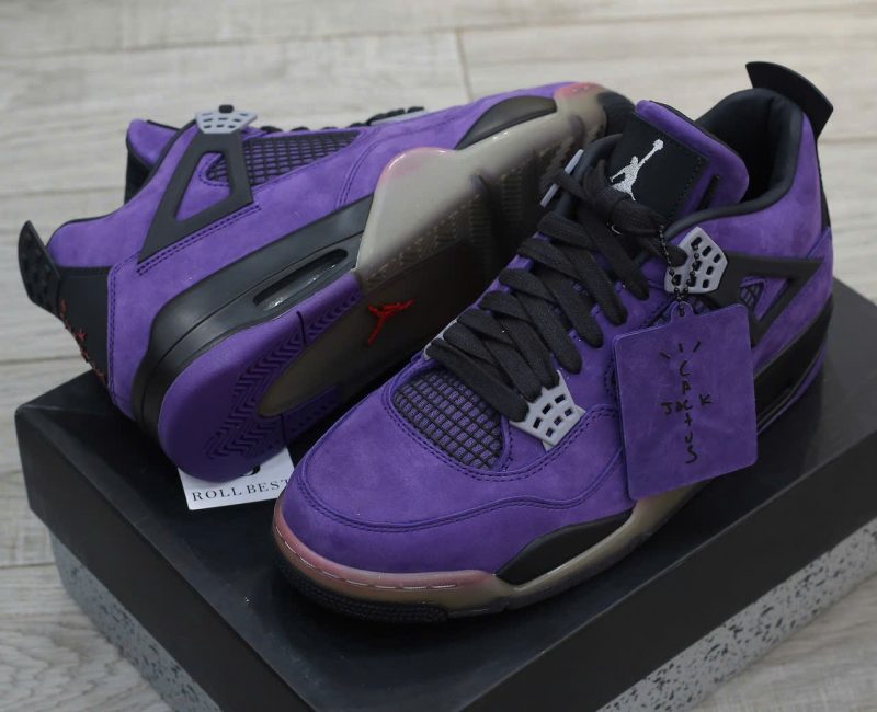 Giày Nike Air Jordan 4 Retro Travis Scott Purple Best Quality