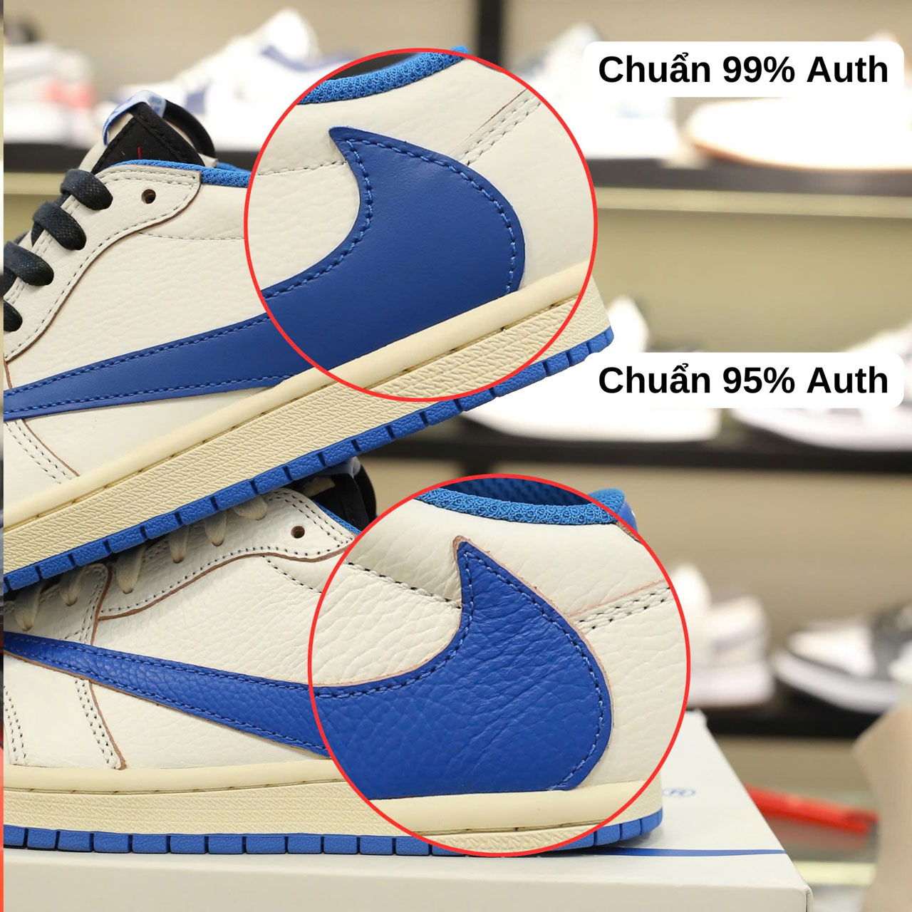 So Sánh Giày Nike Air Jordan 1 Low Travis Scott x Fragment 2.0 2025