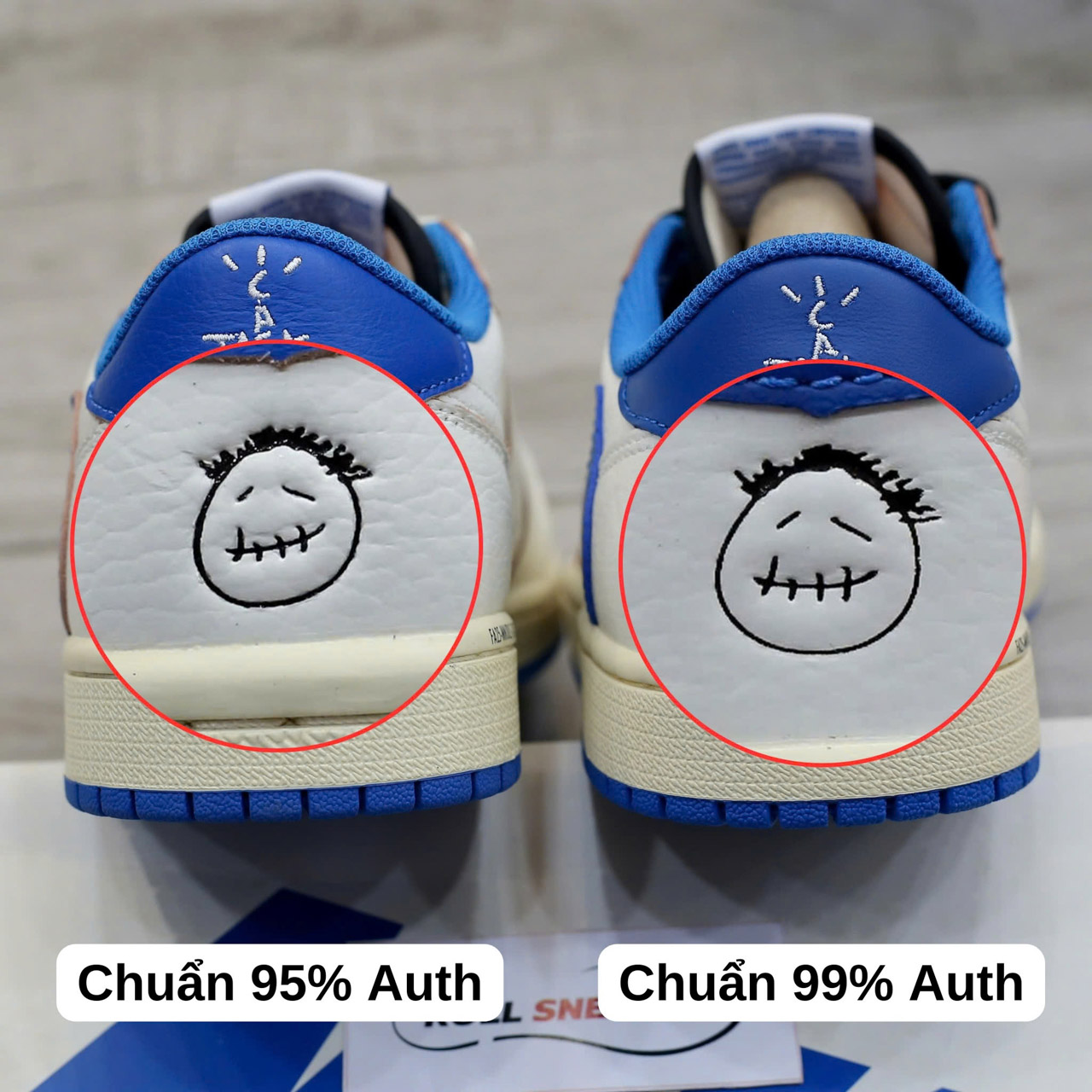 So Sánh Giày Nike Air Jordan 1 Low Travis Scott x Fragment 2.0 2025