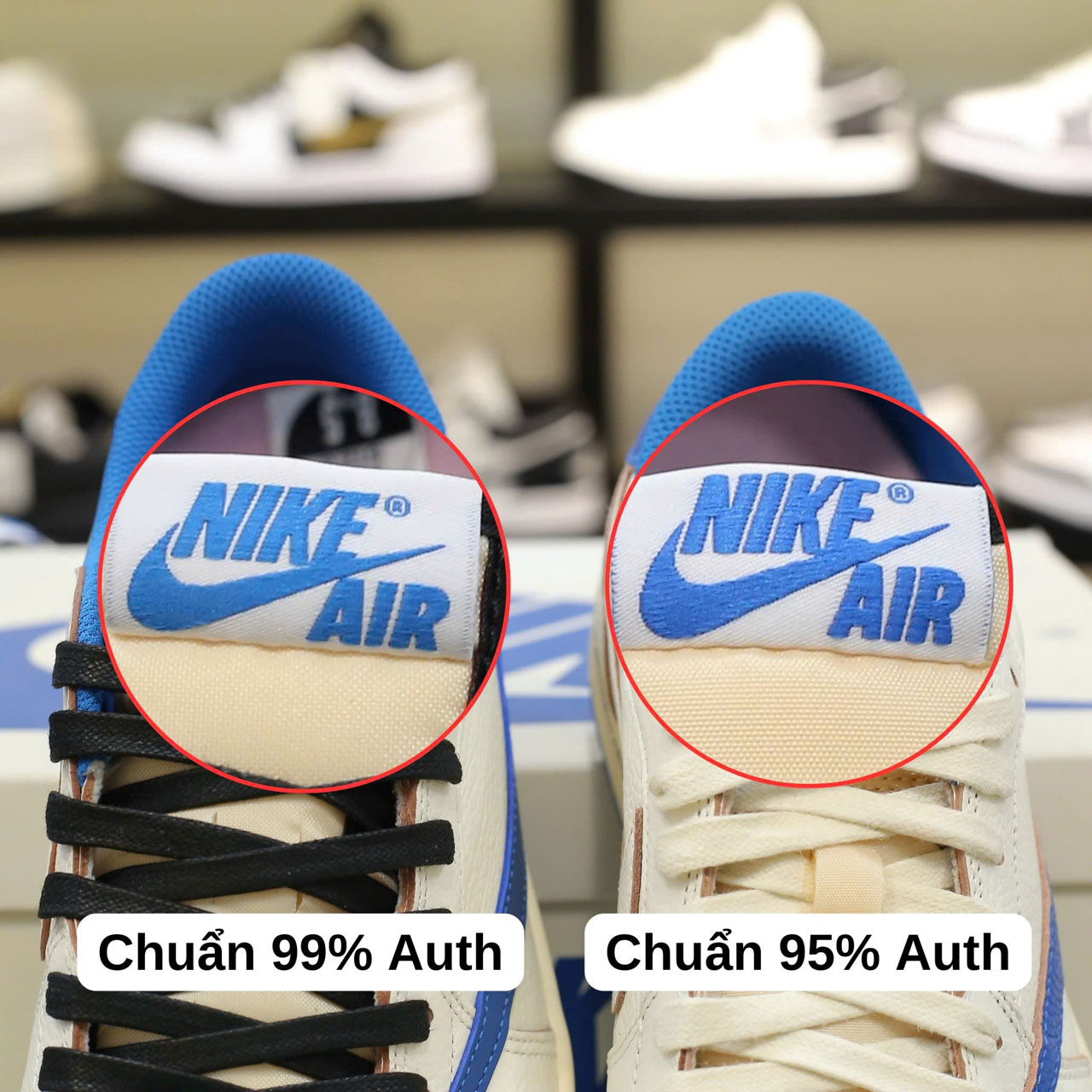 So Sánh Giày Nike Air Jordan 1 Low Travis Scott x Fragment 2.0 2025