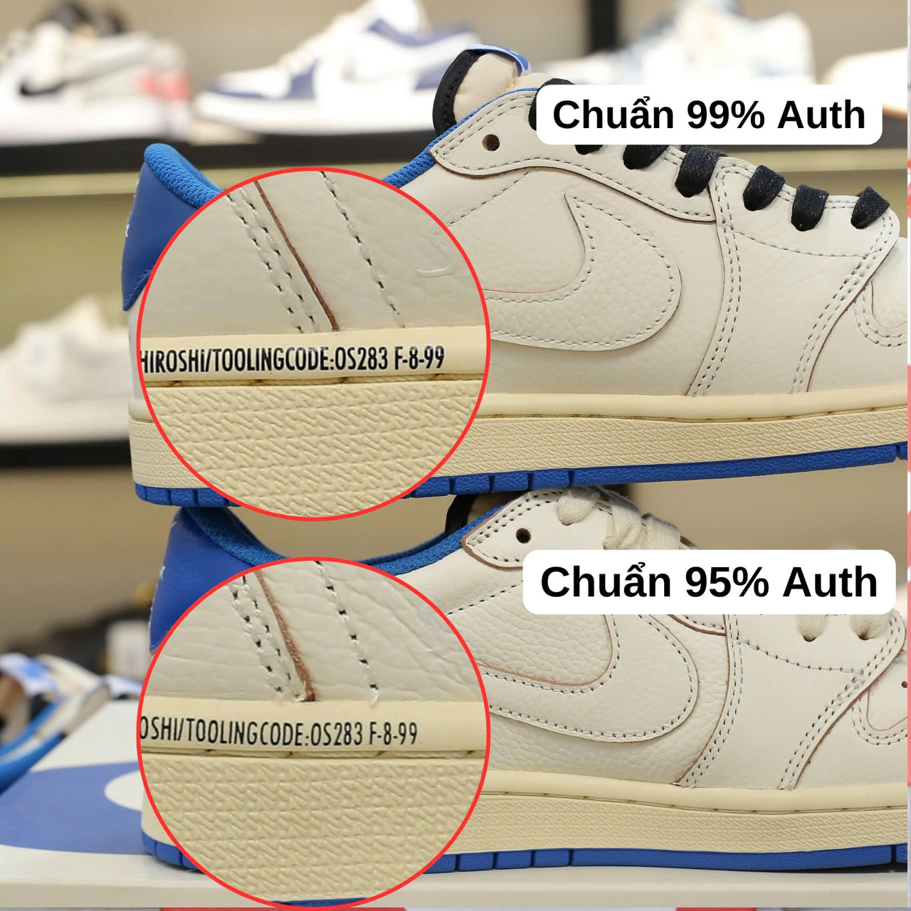 So Sánh Giày Nike Air Jordan 1 Low Travis Scott x Fragment 2.0 2025