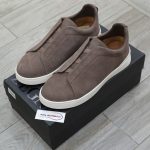 Giày Zegna Brown Suede Triple Stitch Chuẩn 99% Auth