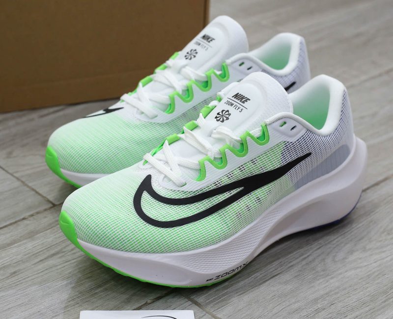 Giày Nike Zoom Fly 5 ‘White Green Strike Blue’ Chuẩn 99% Auth