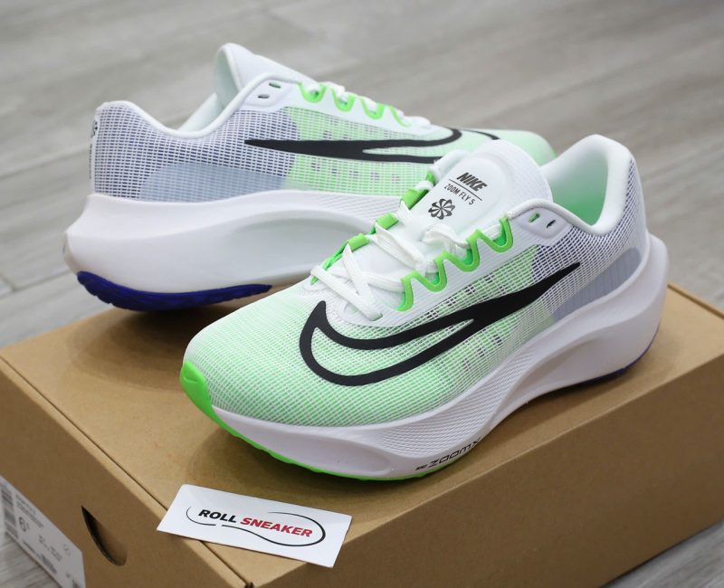 Giày Nike Zoom Fly 5 ‘White Green Strike Blue’ Chuẩn 99% Auth