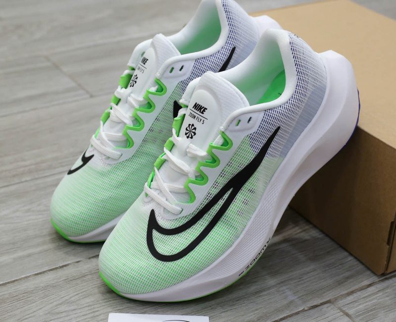 Giày Nike Zoom Fly 5 ‘White Green Strike Blue’ Chuẩn 99% Auth