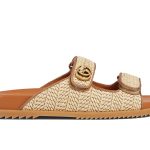 Dép Gucci Natural Double G-Plaque Raffia Best Quality