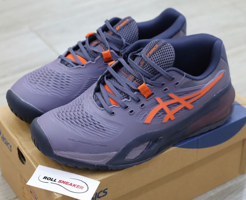 Giày Asics Gel-Resolution X Greyish Purple Nova Orange Best Quality