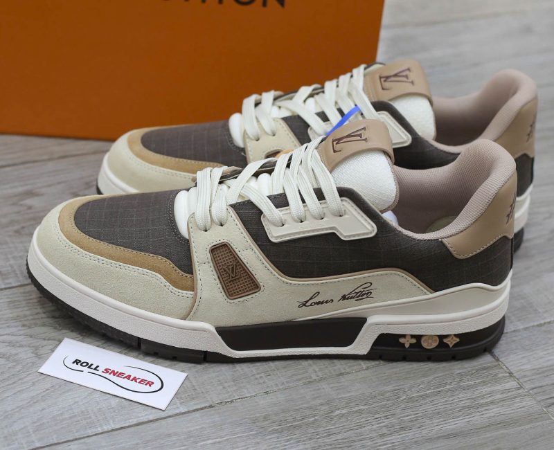 Giày Louis Vuitton Lv Trainer #54 Signature Brown Best Quality
