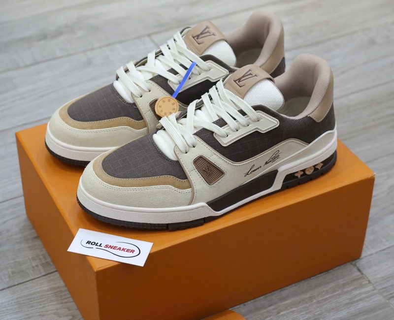 Giày Louis Vuitton Lv Trainer #54 Signature Brown Best Quality