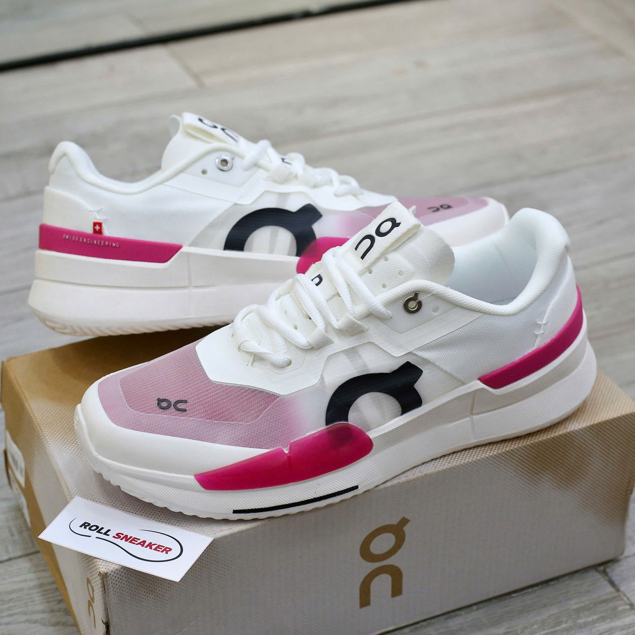 Giày On Running Roger Pro 2 WMNS ‘White Pink’ Like Auth