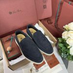 Giày Loro Piana Summer Walk Loafer Suede Classic Blue Best Quality