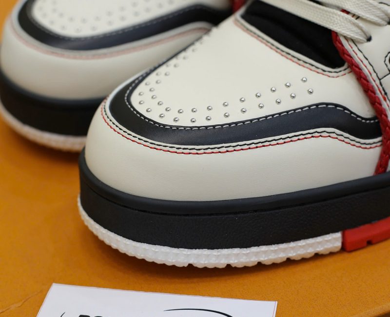 Giày LV Trainer Signature White Black Red Calfskin Best Quality