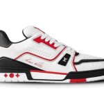 Giày LV Trainer Signature White Black Red Calfskin Best Quality