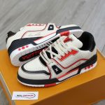 Giày LV Trainer Signature White Black Red Calfskin Best Quality