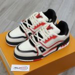 Giày LV Trainer Signature White Black Red Calfskin Best Quality