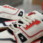 Giày LV Trainer Signature White Black Red Calfskin Best Quality