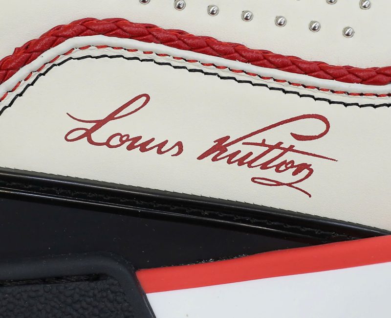 Giày LV Trainer Signature White Black Red Calfskin Best Quality
