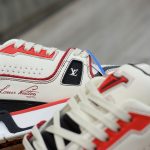 Giày LV Trainer Signature White Black Red Calfskin Best Quality