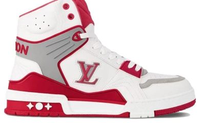 Giày Louis Vuitton LV Ankle Trainers 'White Red Grey' Best Quality